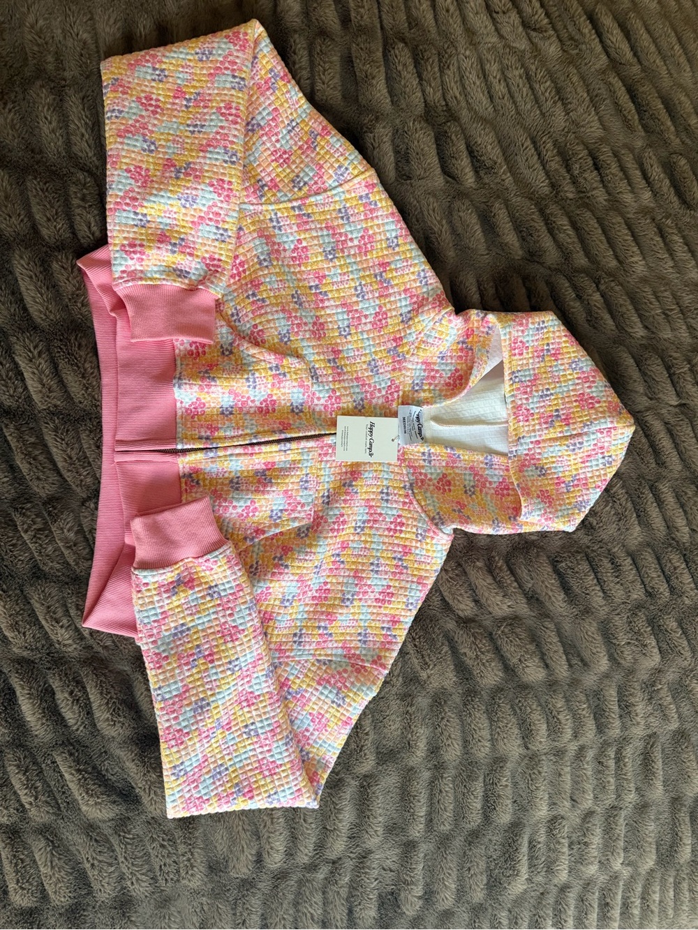 Women’s Pink Multi-Color Hooded Zip Sweatshirt